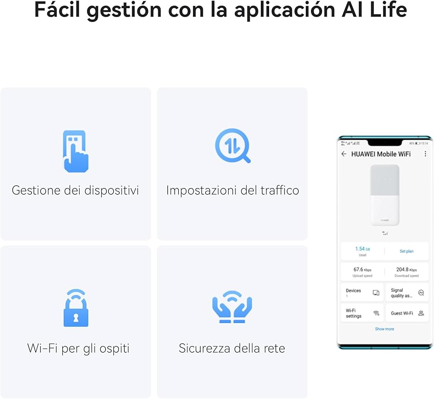 Thumbnail 4 de HUAWEI E5586 4G WiFi Portátil 📶 con Batería de 6h