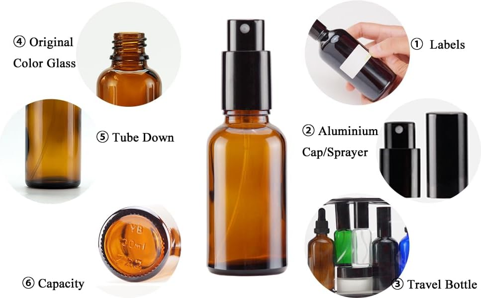 Thumbnail 6 de YIZHAO Ambar Spray Cristal 30ml ✨ Pulverizador Fino para Aromaterapia