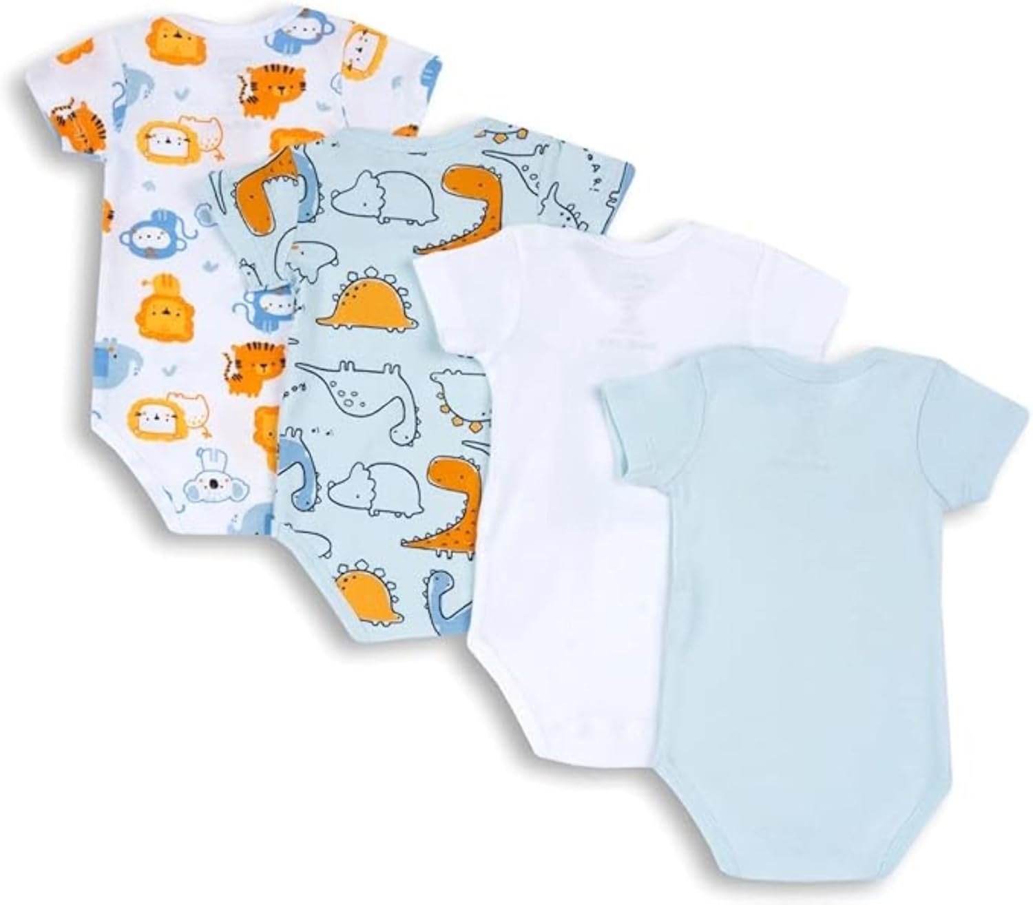 Detalle de Chicco Body Neonato e Neonata, Set di 4 Body in Cotone: apertura comoda e stile neutro
