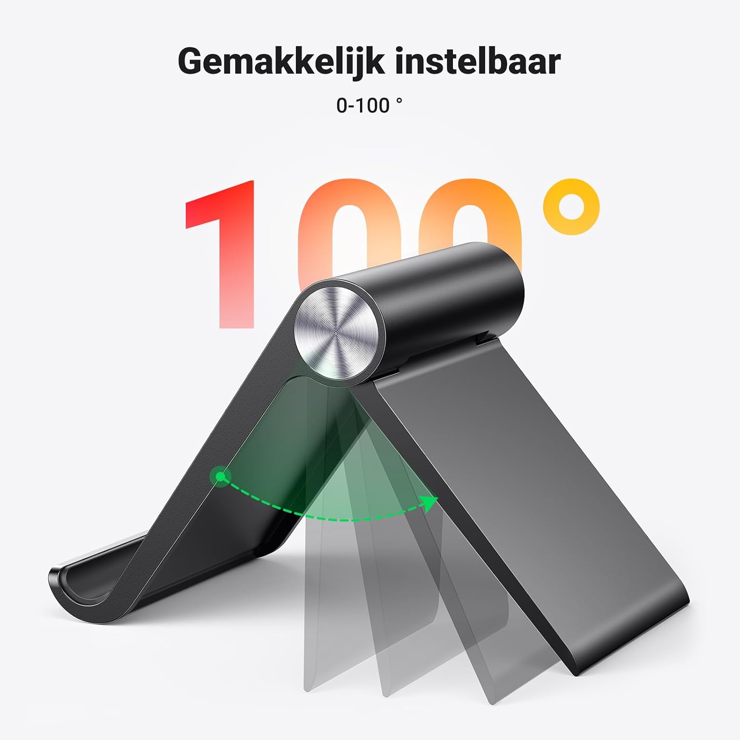 Thumbnail 1 de UGREEN opvouwbare telefoonstandaard, verstelbaar tot 100°, antislip, zwart