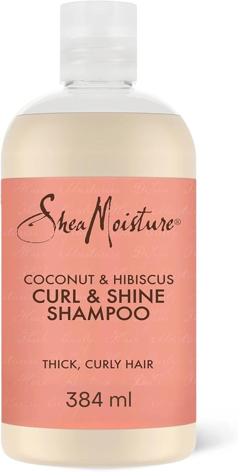 Detalle de Shea Moisture Shampoo Curl & Shine 384 ml – Definizione Ricci e Lucentezza con Cocco e Ibisco