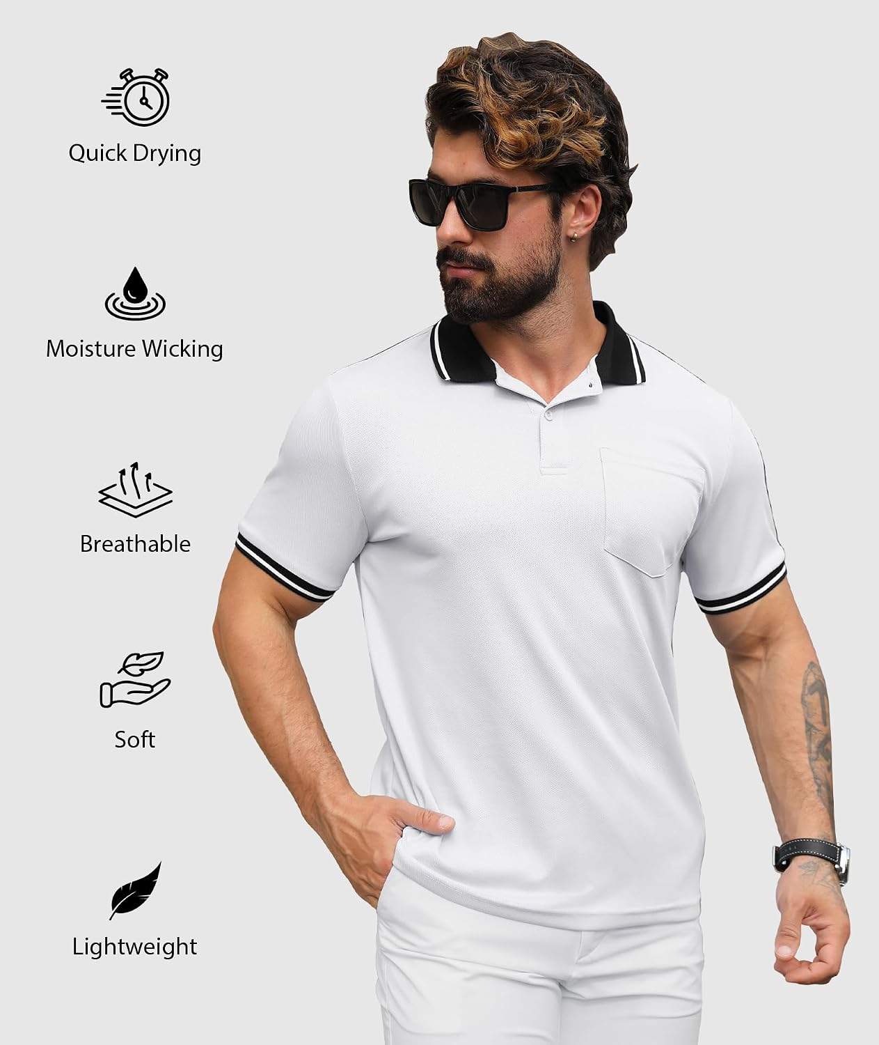 Detalle 2 de SwissWell Lote de 3 Polo hombre manga corta