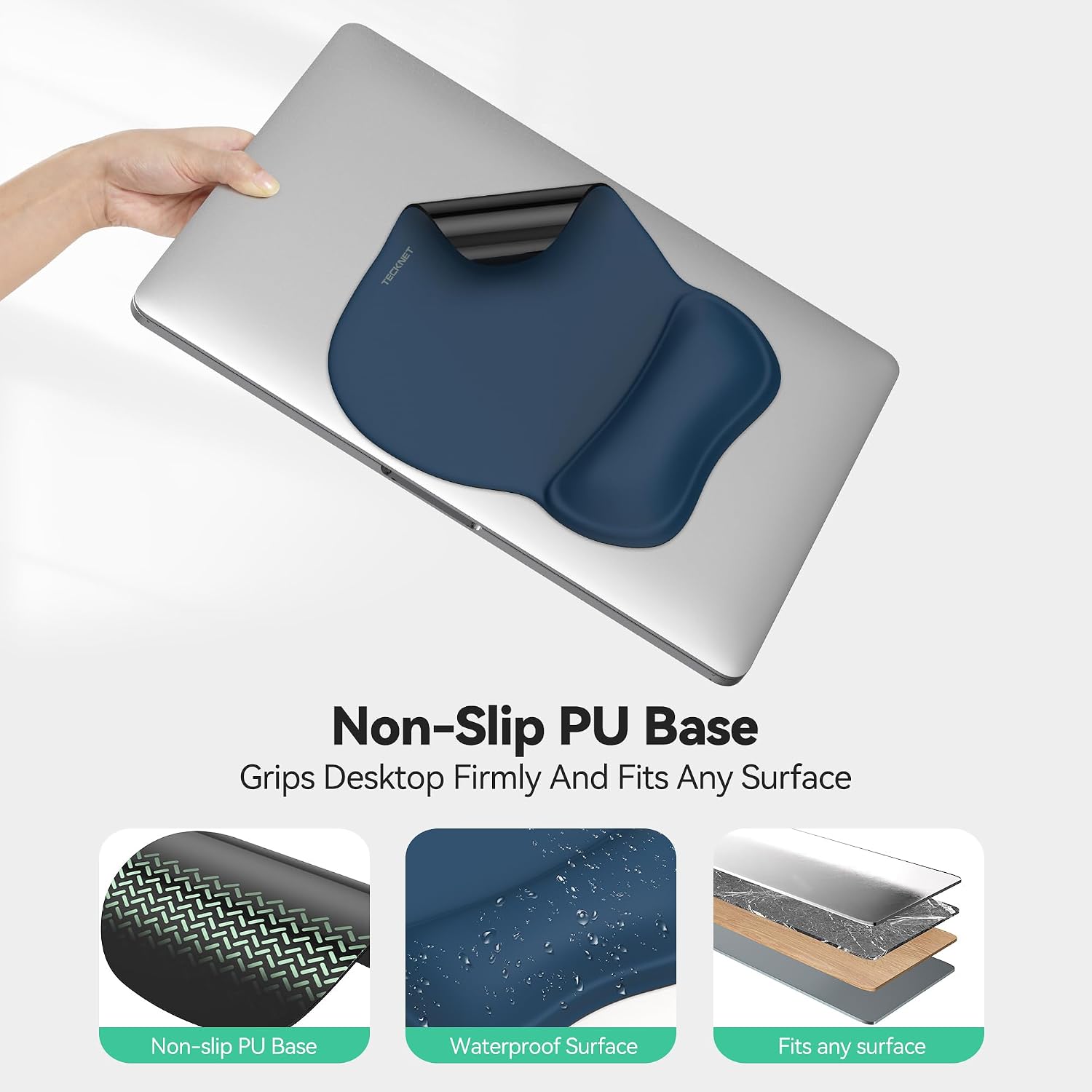 Thumbnail 4 de TECKNET Mouse Mat Wrist Support 24x21cm
