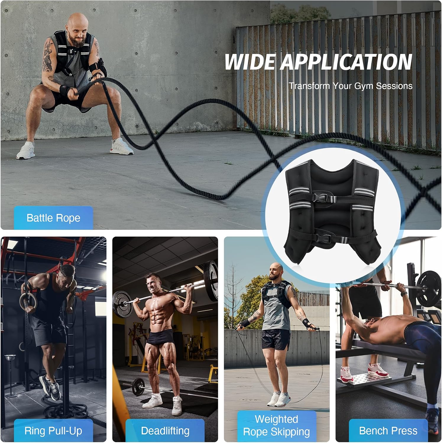 Thumbnail 3 de ZELUS Weighted Vest 20 lb for Training 🏋