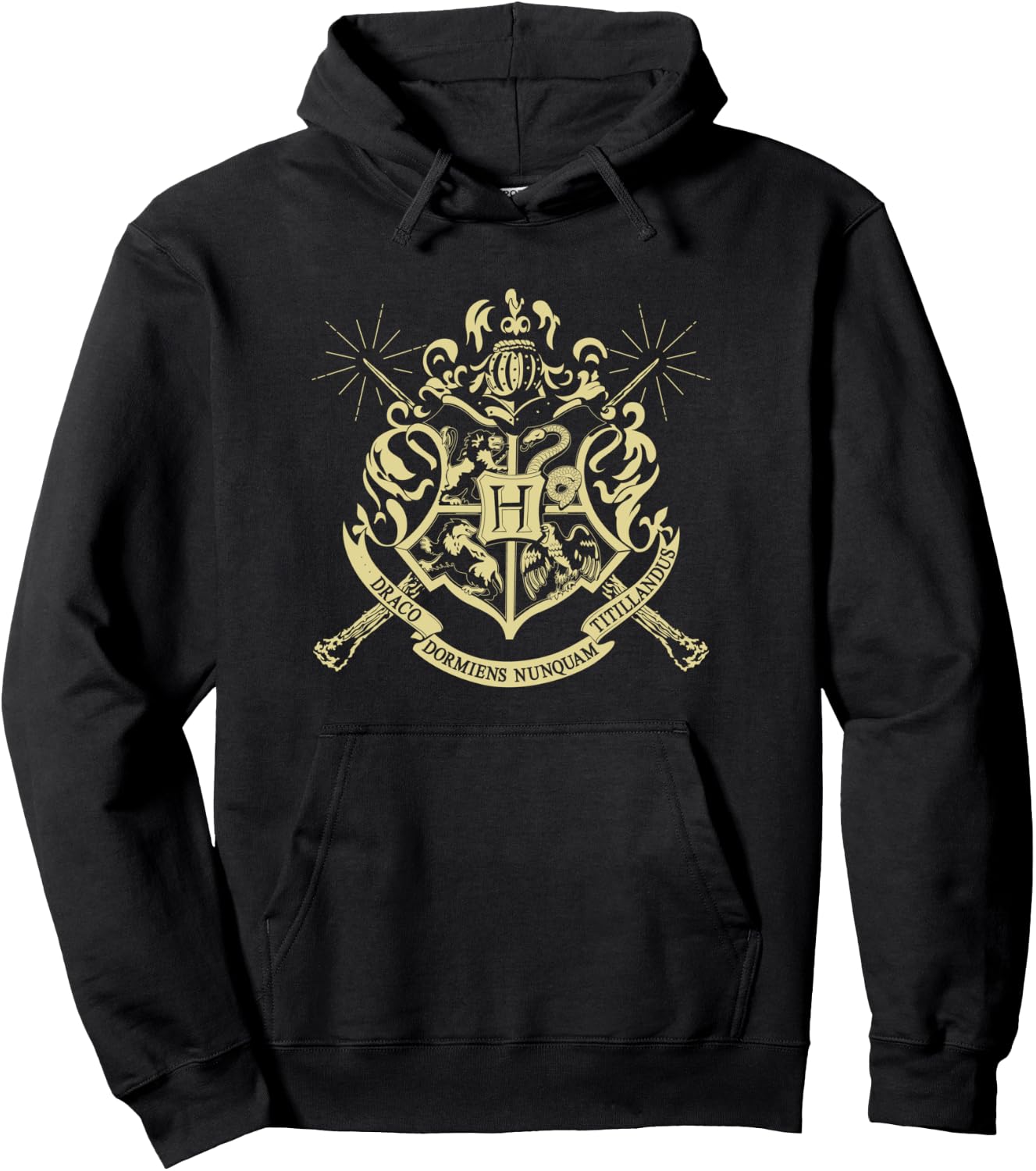 Detalle de Harry Potter Hogwarts Badge Wands Sweat à Capuche
