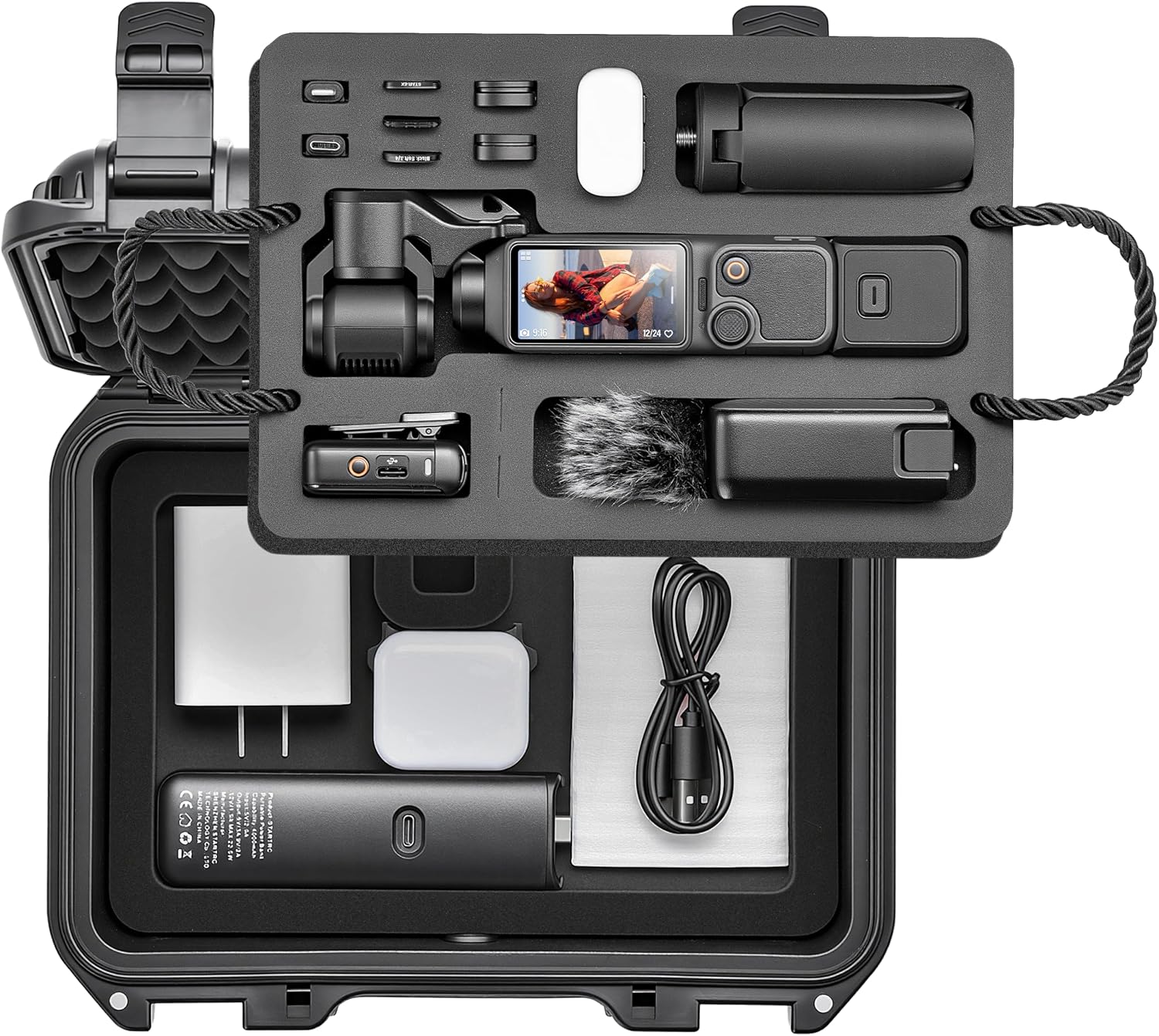 Detalle de Waterproof Hard Case for DJI Osmo Pocket 4 Creator Combo – Shockproof, 1:1 Fit