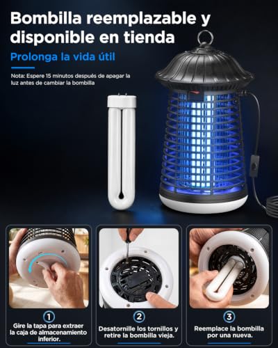 Thumbnail 8 de Lámpara Antimosquitos VIWAVE con LED y 4200 V: uso interior y exterior