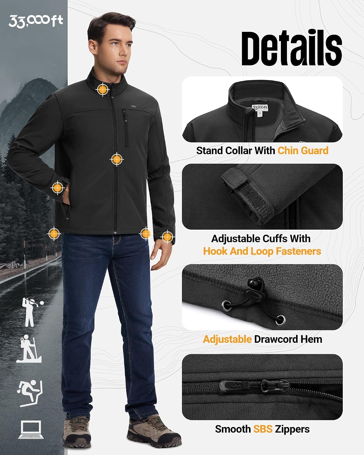 Thumbnail 4 de 33,000ft Softshelljacke für Herren