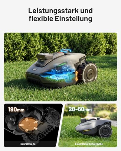 Thumbnail 7 de Mammotion YUKA mini 2 500 – autonomer Mähroboter ohne Begrenzungskabel mit Dreifach-Kamera und DropMow