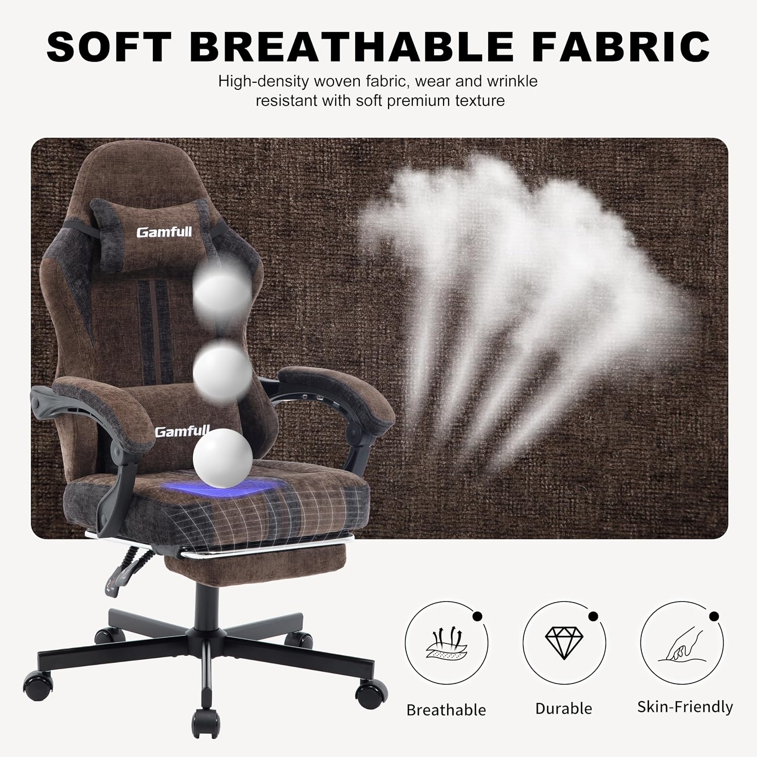 Detalle de Gaming Chair with Footrest