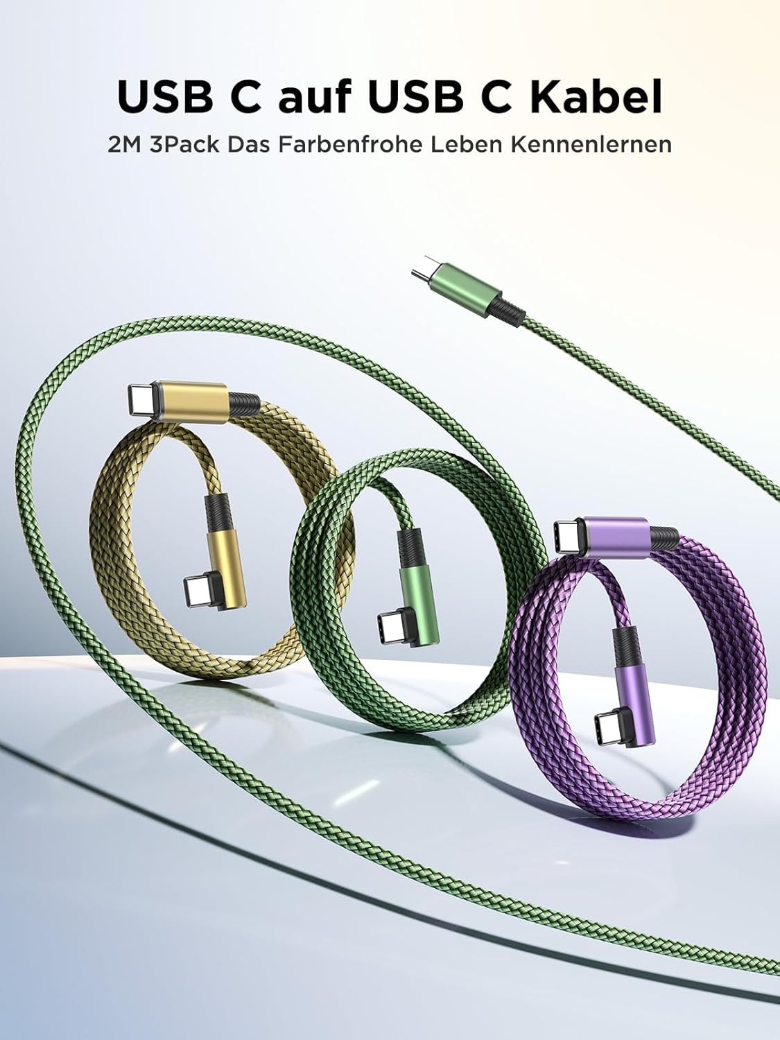 Thumbnail 1 de USB-C auf USB-C Kabel (2 m / 3er-Set) für schnelles Laden & Datenübertragung