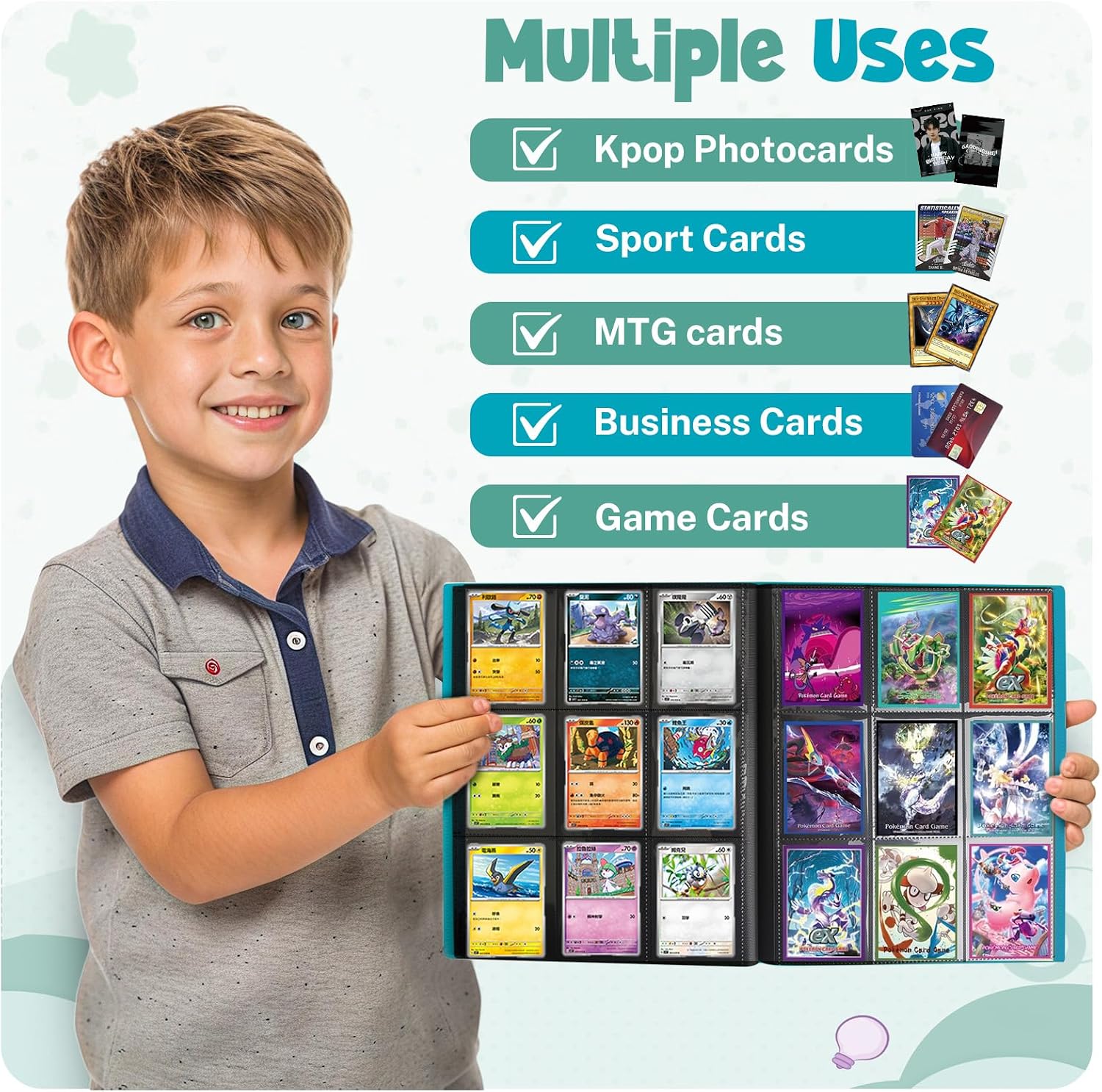 Detalle 1 de Trading Card Binder, 20 Pages