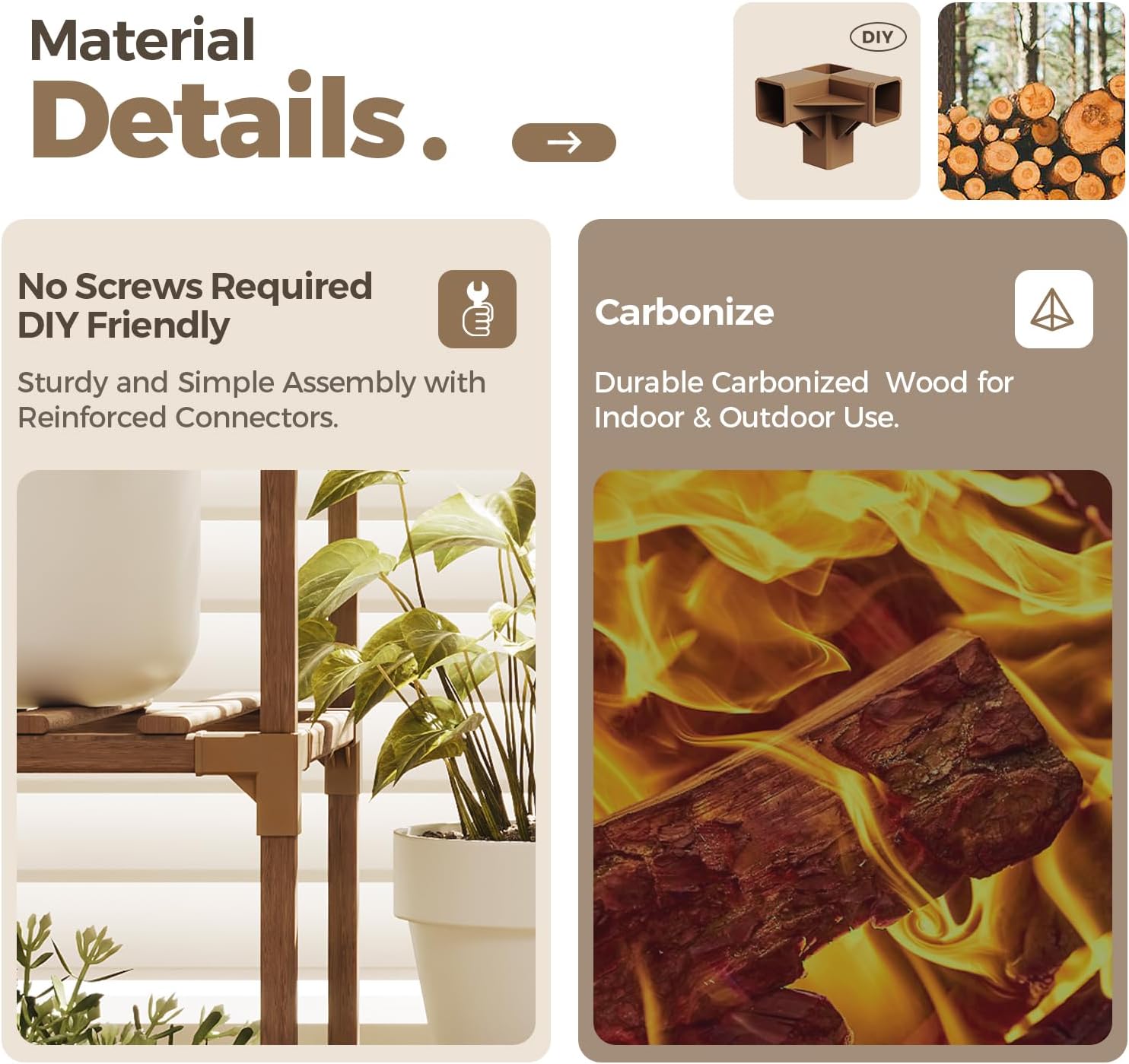 Thumbnail 4 de Bamworld tall indoor/outdoor plant stand (11-tier) for up to 11 pots