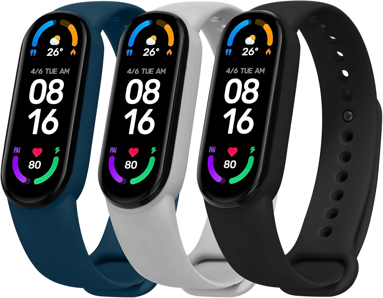Detalle de Ainiv vervangbandje voor Xiaomi Mi Band, verstelbaar en geperforeerd