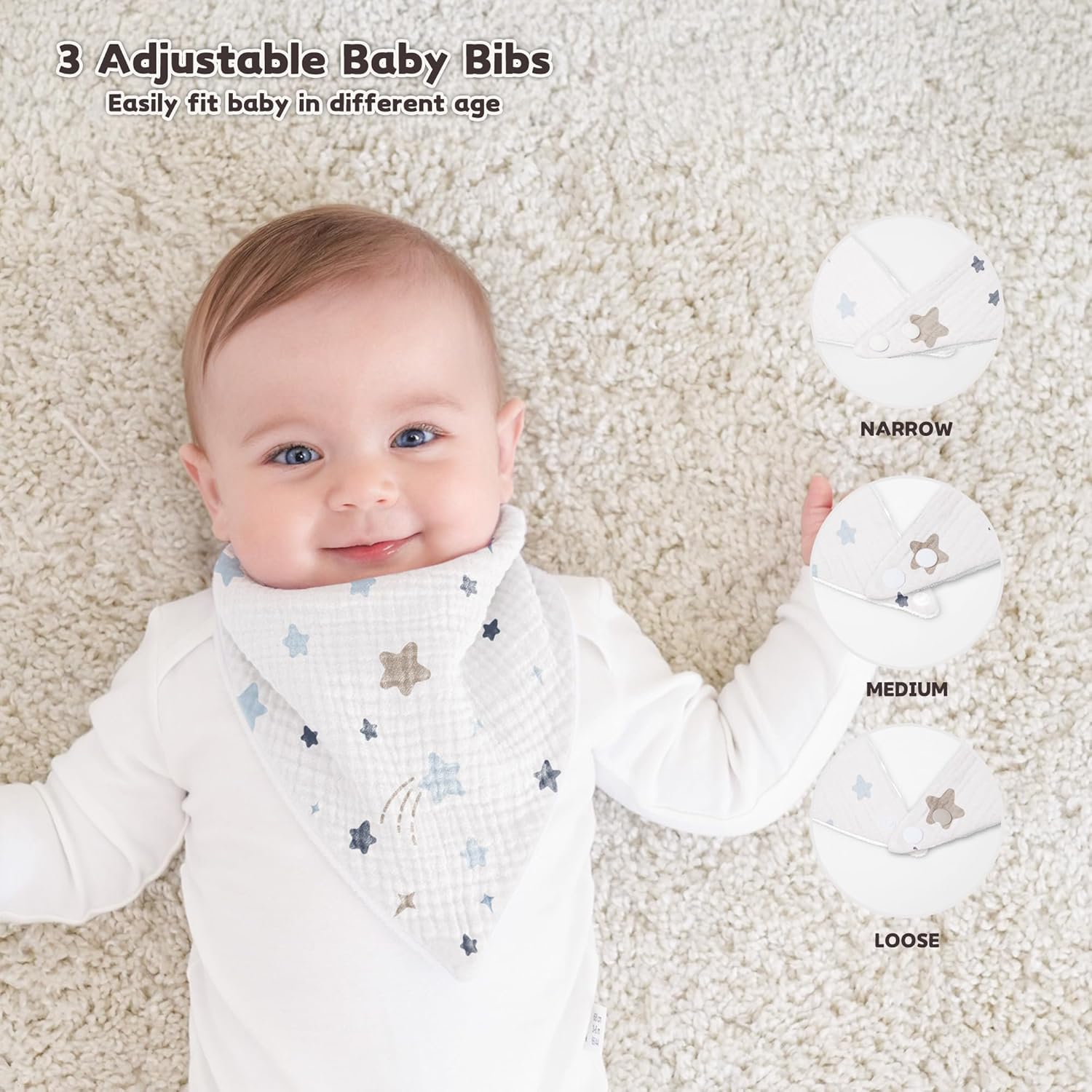 Thumbnail 2 de Susurration Lätzchen Baby Dreieckstuch – Musselin, verstellbar, unisex