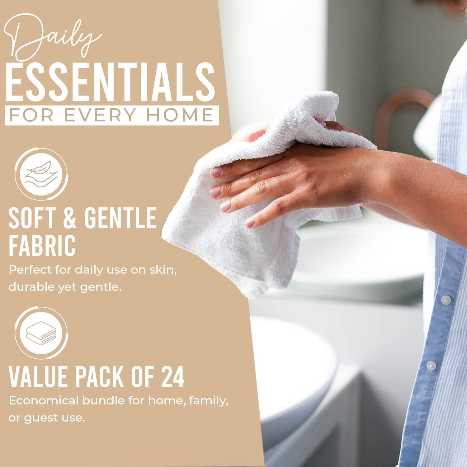 Detalle de DAN RIVER 24 Pack Wash Cloths
