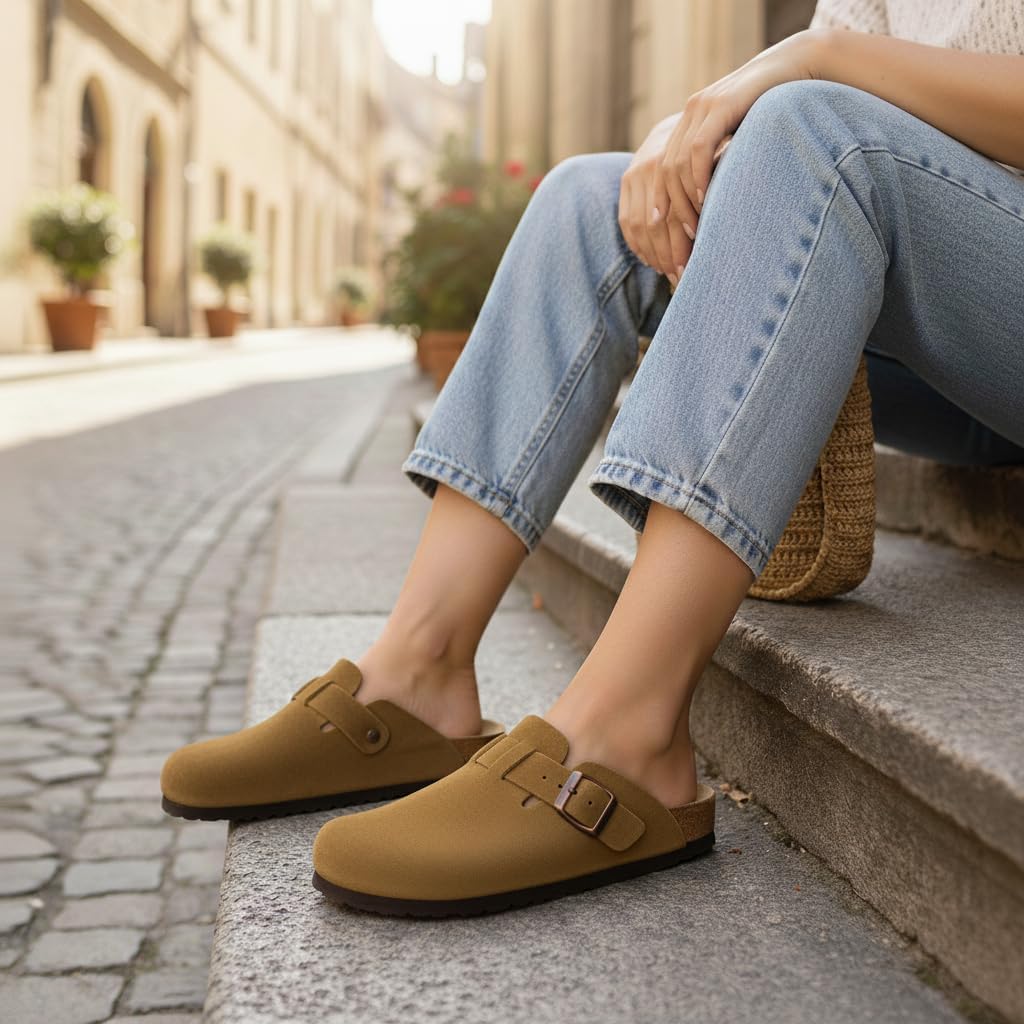 Thumbnail 2 de Cushionaire Hana Leather Suede Clog