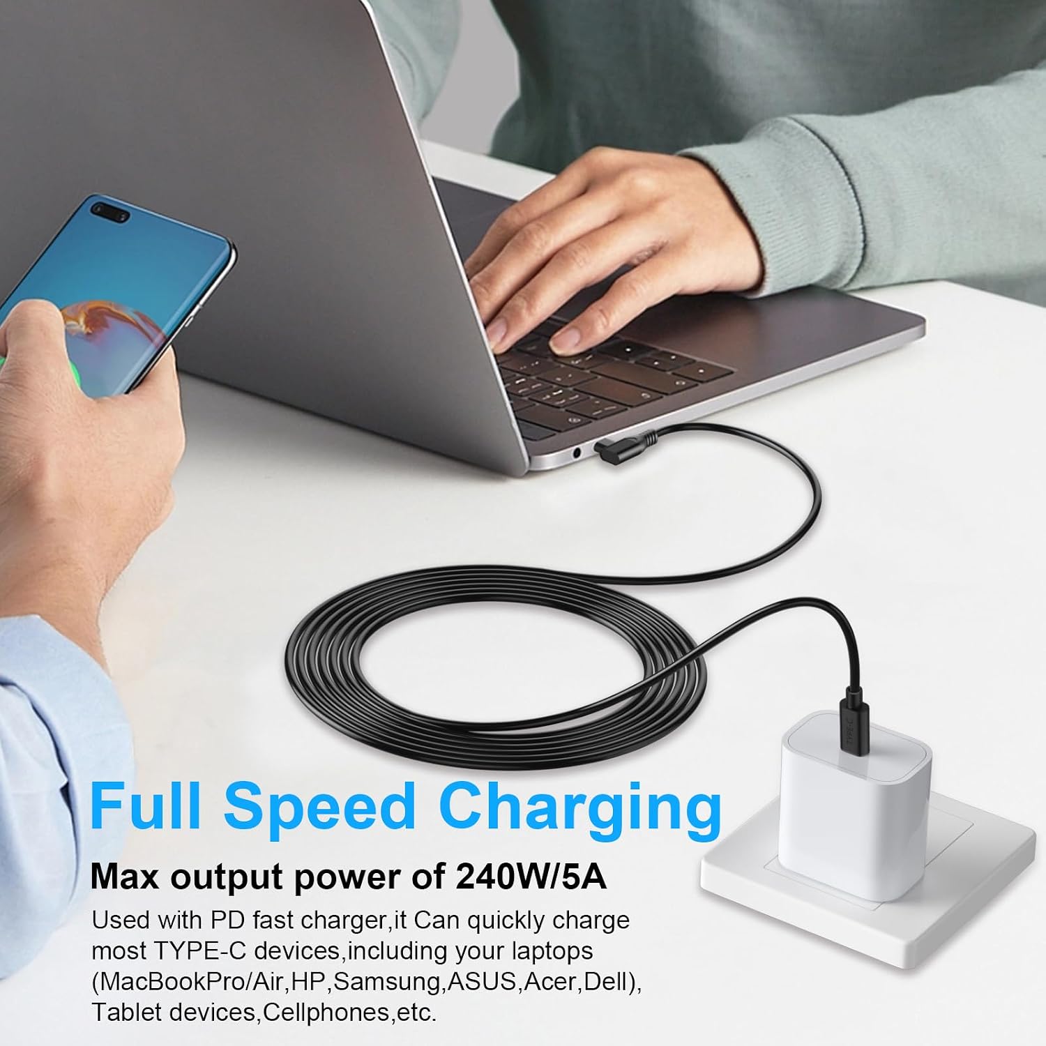 Thumbnail 4 de 240W USB C to USB C Charger Cable 3m
