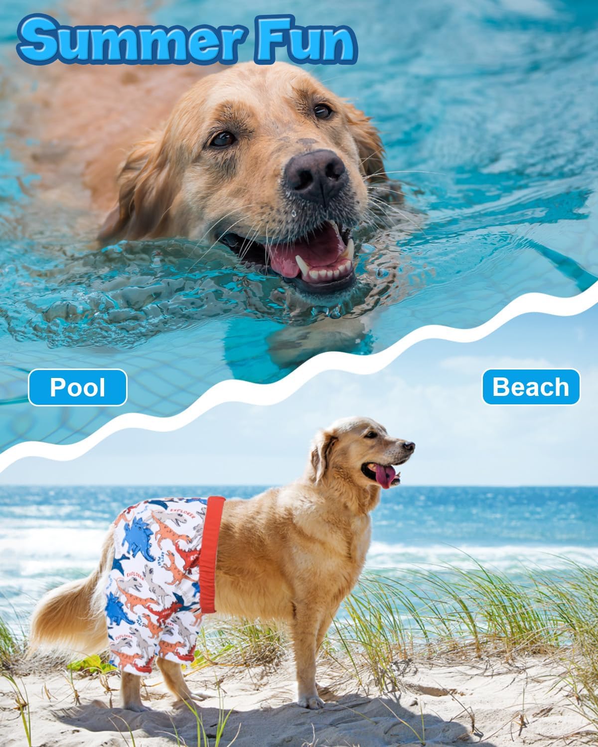 Detalle de CuteBone Dog Swim Trunks DST08XL