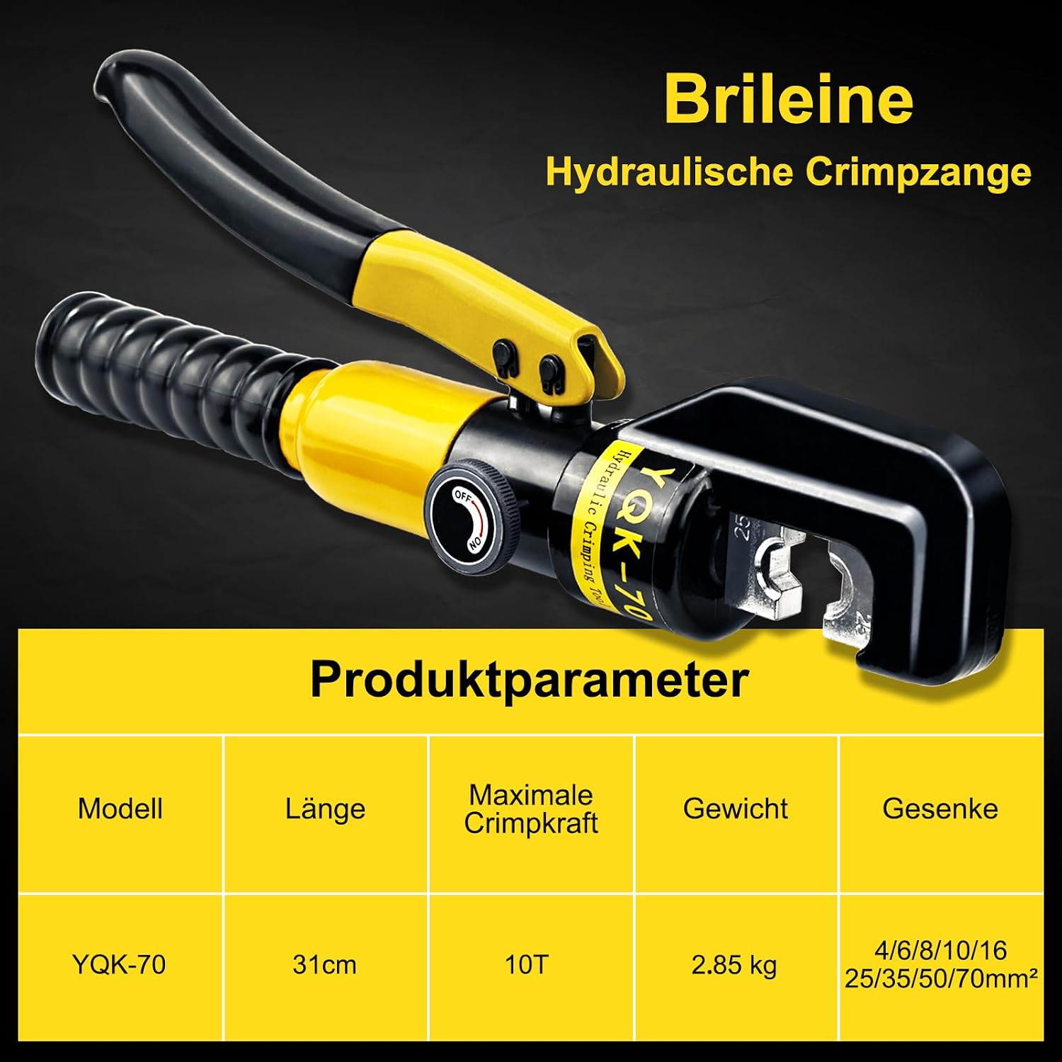 Thumbnail 2 de Brileine Hydraulische Crimpzange 4-70 mm²