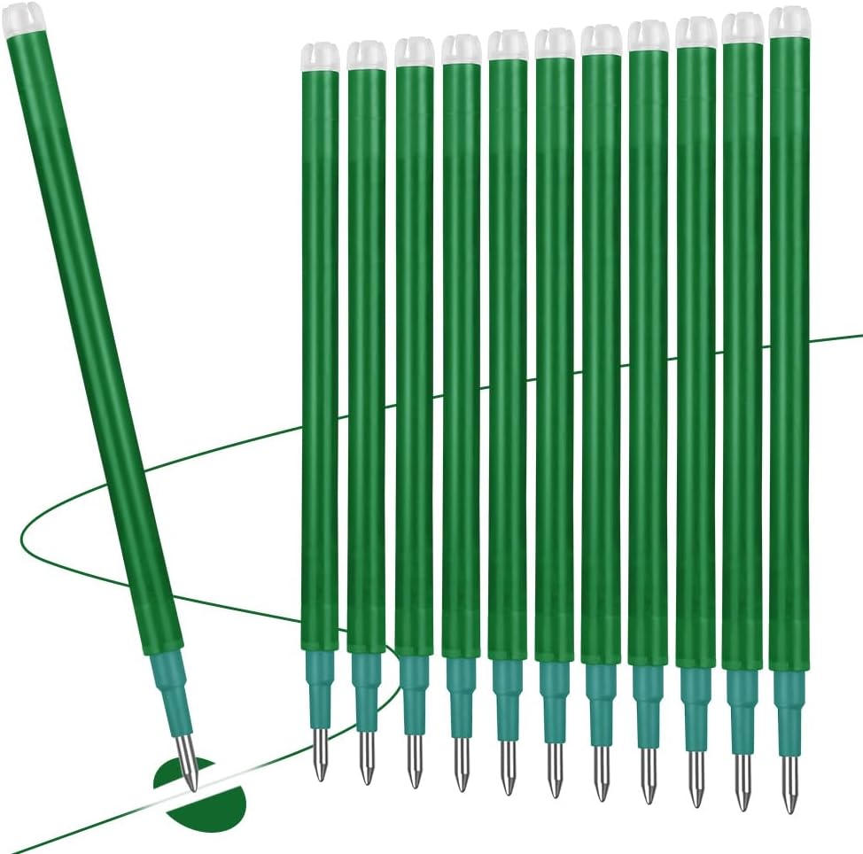 Detalle de Vicloon 12 stuks groen – påfyllning till raderbar gelpenna, 0,7 mm