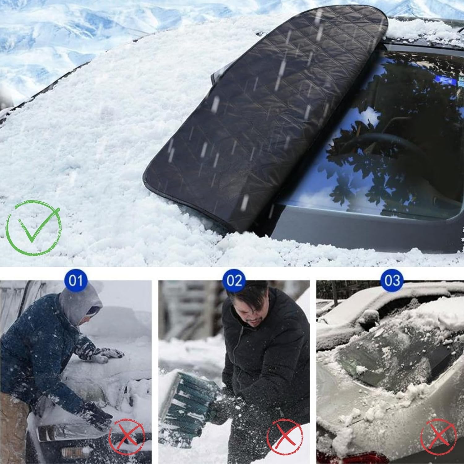 Detalle de FINEVERNEK Copertura parabrezza auto 260×116 cm