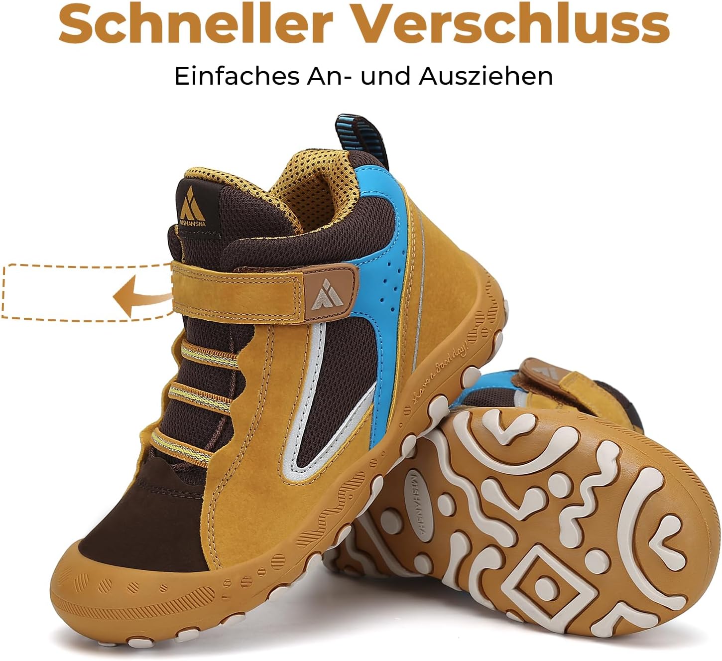 Thumbnail 4 de Mishansha Kinder Wanderschuhe Trekking & Outdoor-Trekkingschuhe aus Leder