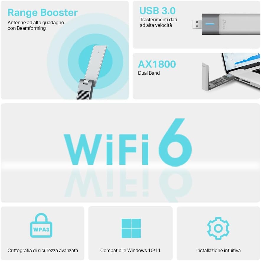Thumbnail 2 de TP-Link Archer TX20UH Adattatore USB WiFi 6 AX1800