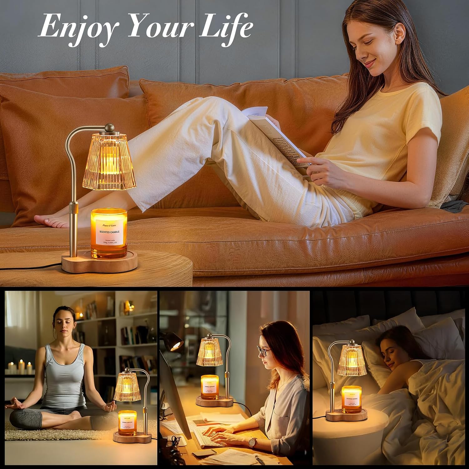 Thumbnail 5 de AODHGR Candle Warmer Lamp, Amber