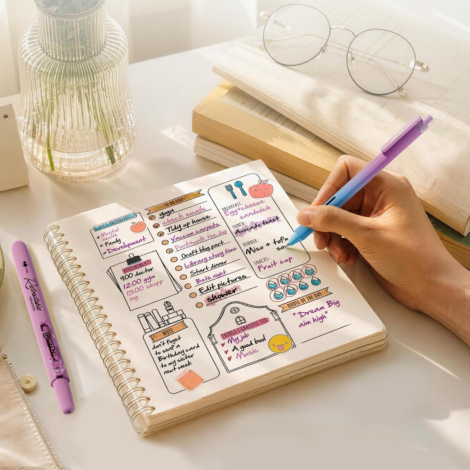 Thumbnail 6 de WRITECH WR-Color-Set Gel Pens & Highlighters, 0.5 mm and 0.7 mm Tips