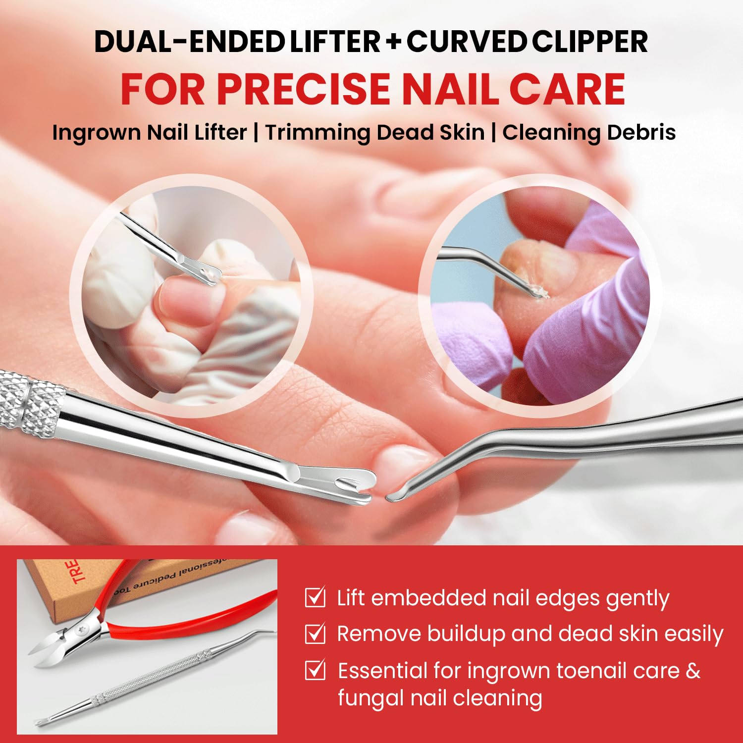 Detalle 2 de Treatonic Ingrown Toenail Kit with Stainless Steel Clippers