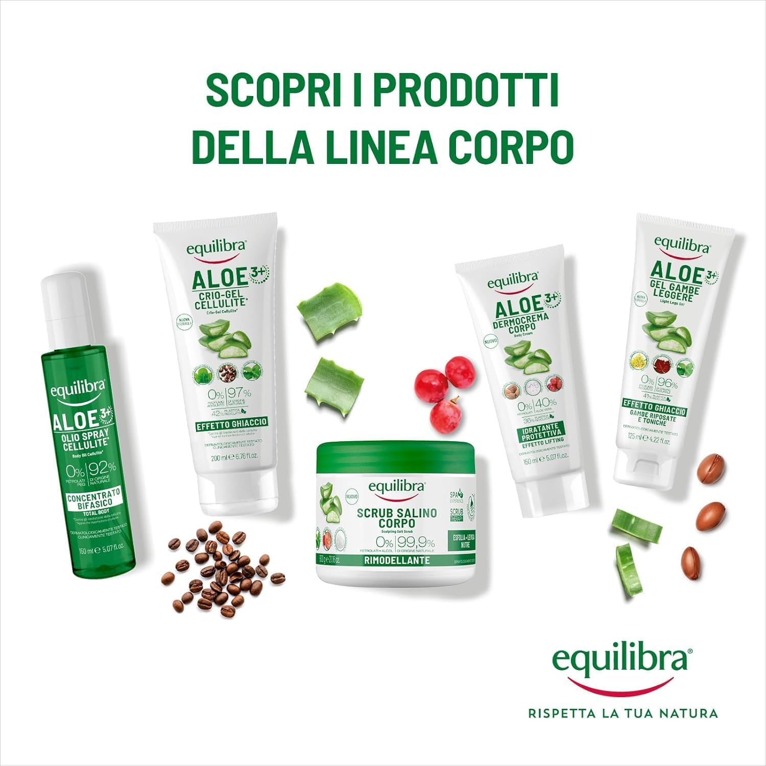 Thumbnail 4 de Equilibra Corpo Scrub Salino Rimodellante con Aloe Vera e Sali Marini, 2 x 600 g
