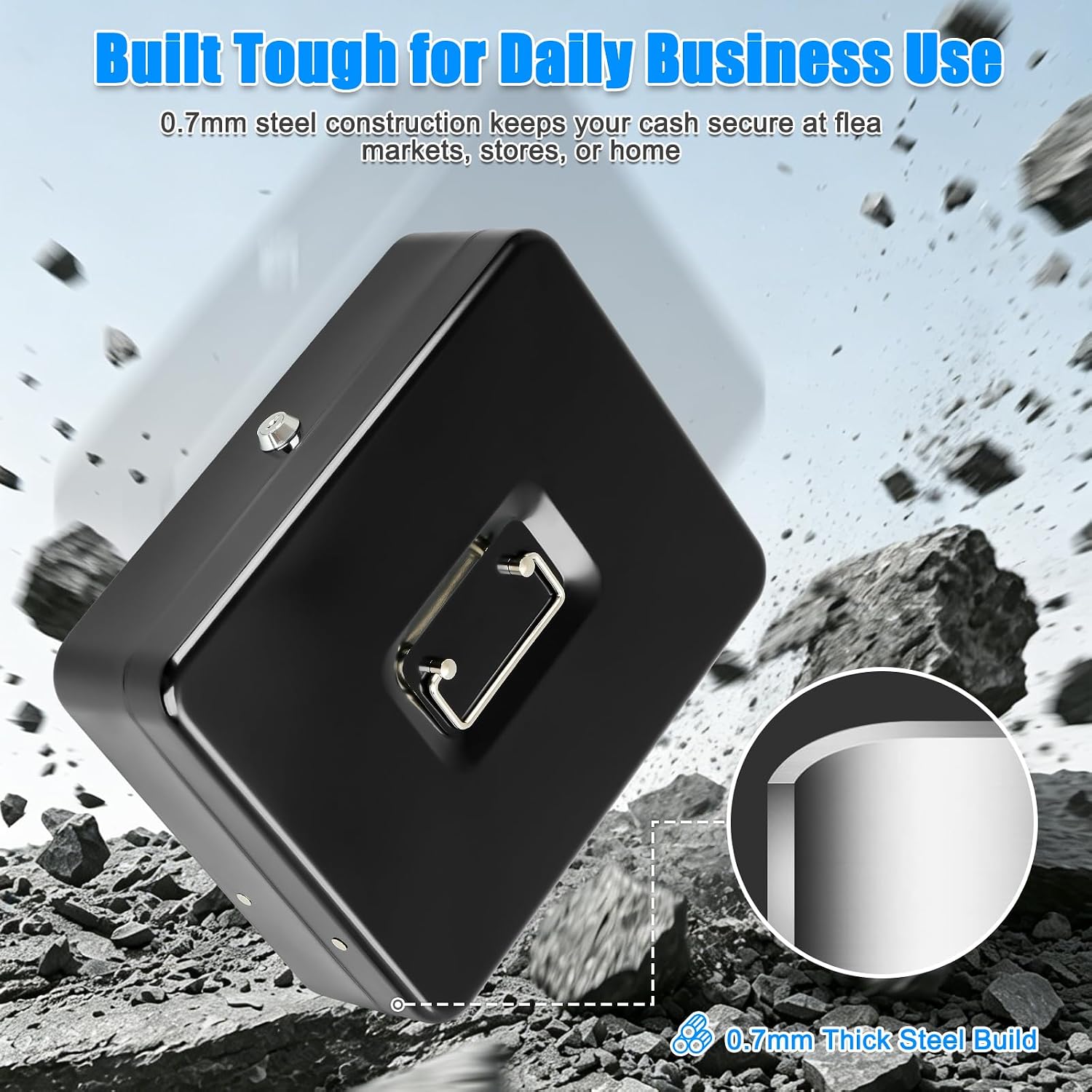 Thumbnail 2 de KYODOLED Locking Cash Box 11.81x9.45x3.54 in