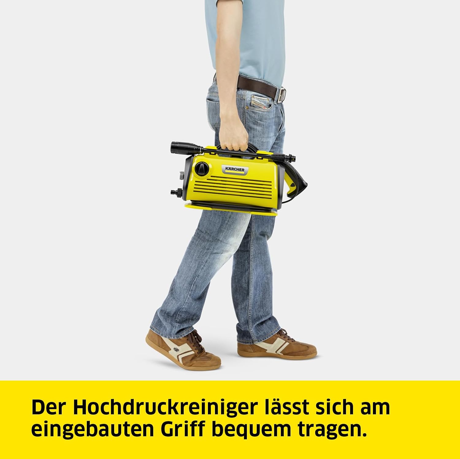 Detalle de Kärcher Hochdruckreiniger K 3 Horizontal Plus Home – kompakt, flexibel und zuverlässig