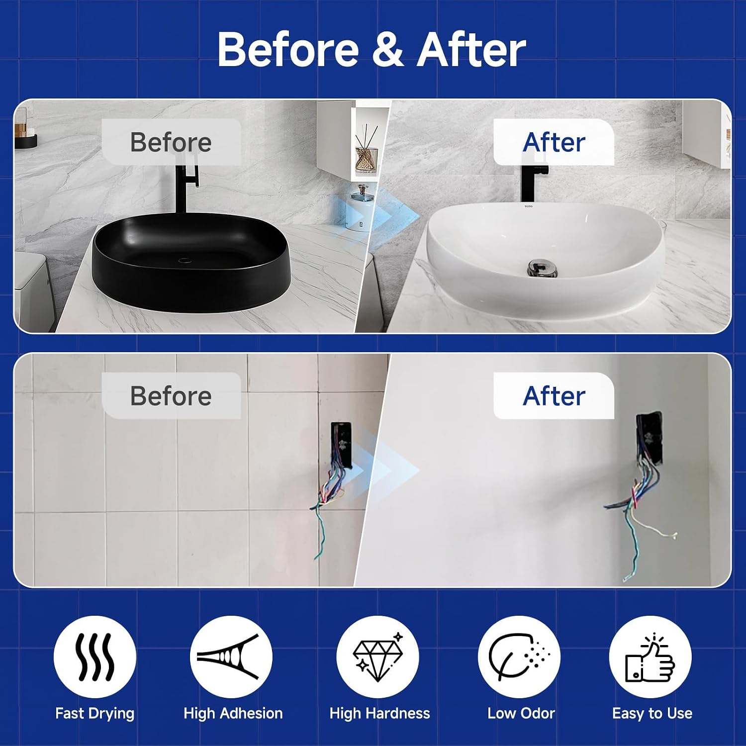 Detalle de Mollor MO073-21 Tub and Tile Refinishing Kit, 35 oz White Semi-Gloss Paint