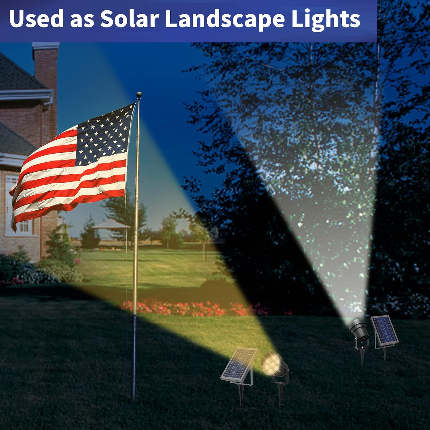 Thumbnail 6 de Ofuray Solar Flagpole Light, 5200mAh Battery