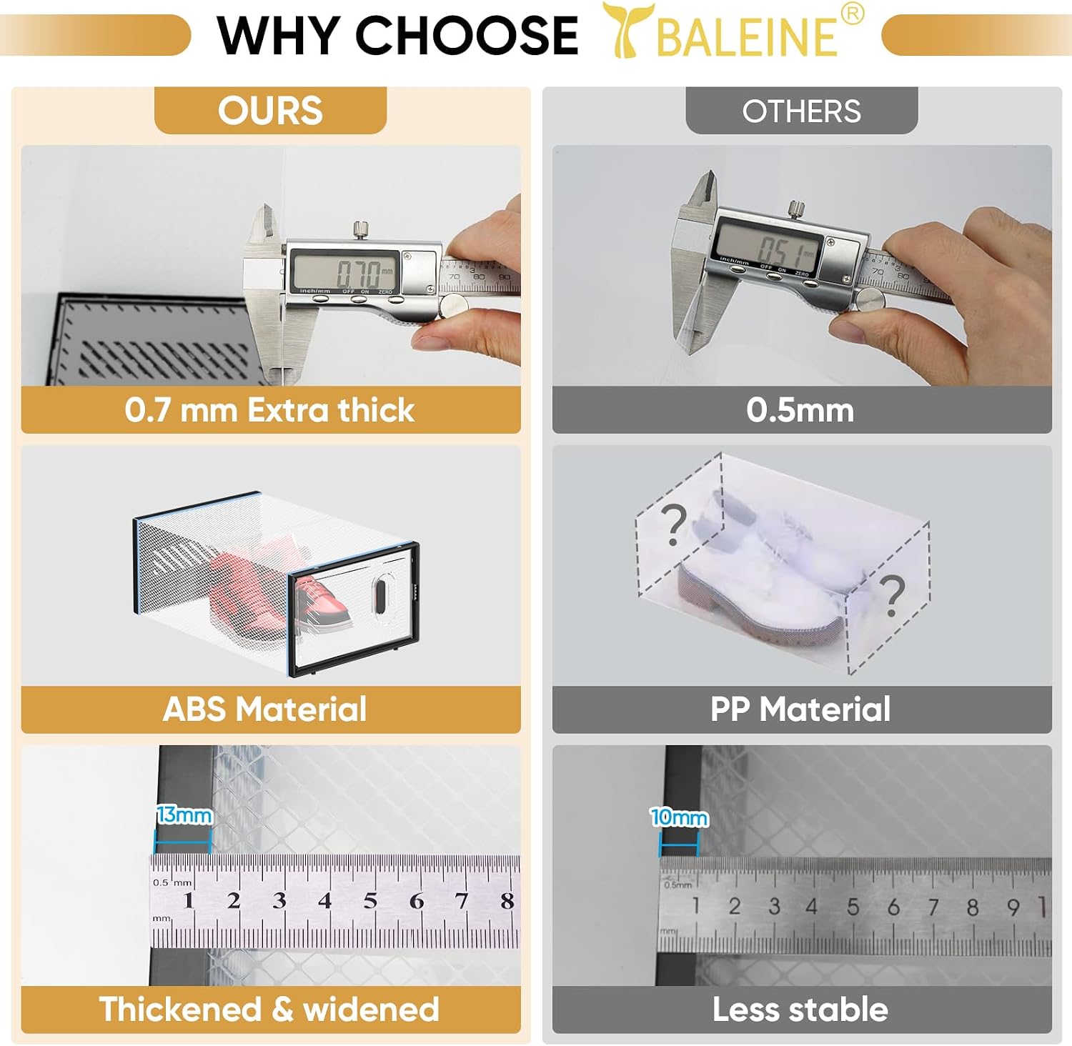 Thumbnail 4 de BALEINE 12-Pack Shoe Storage Boxes ⚙