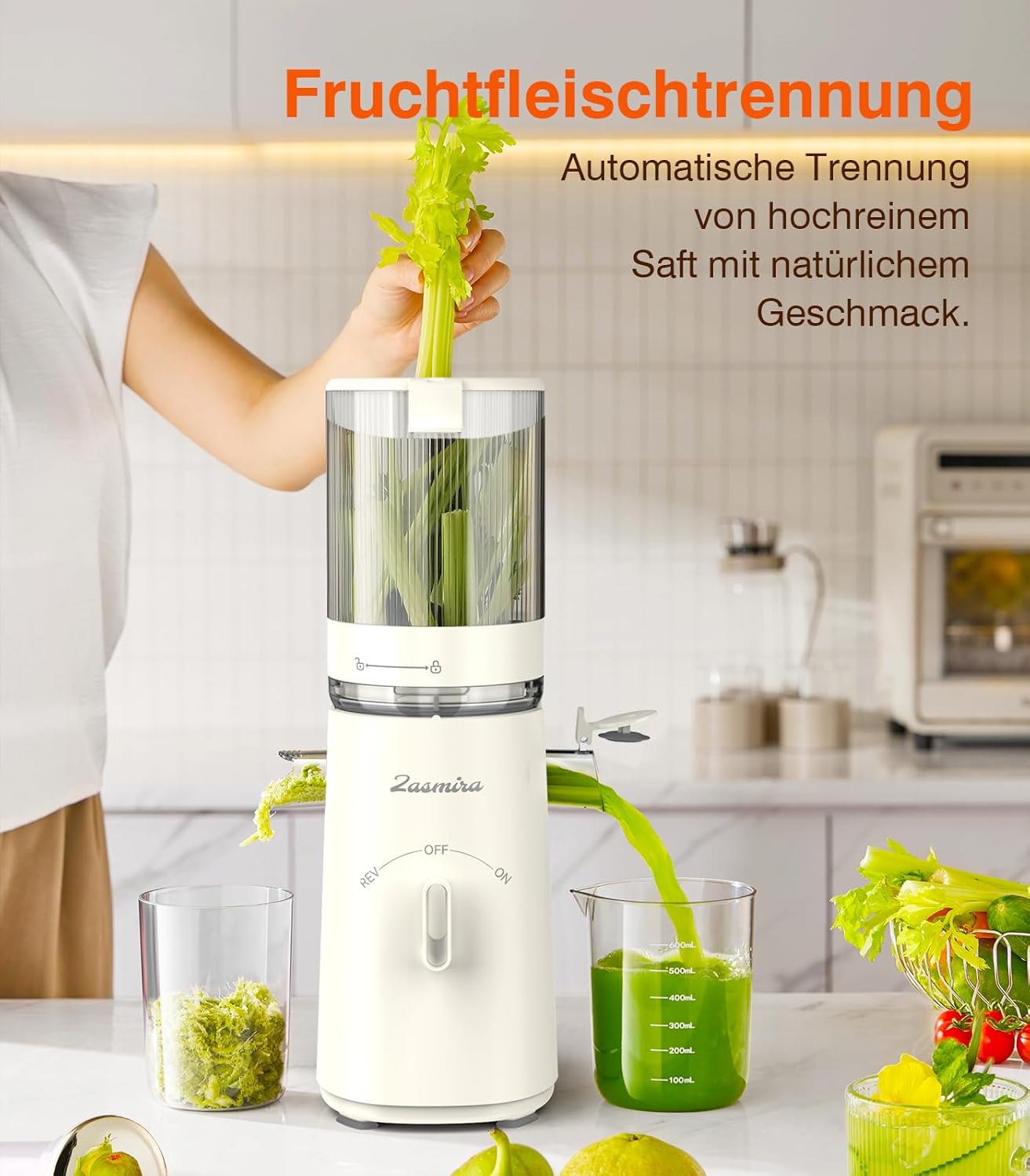 Thumbnail 4 de Zasmira Slow Juicer 120mm Einfüllschacht 1,5 L