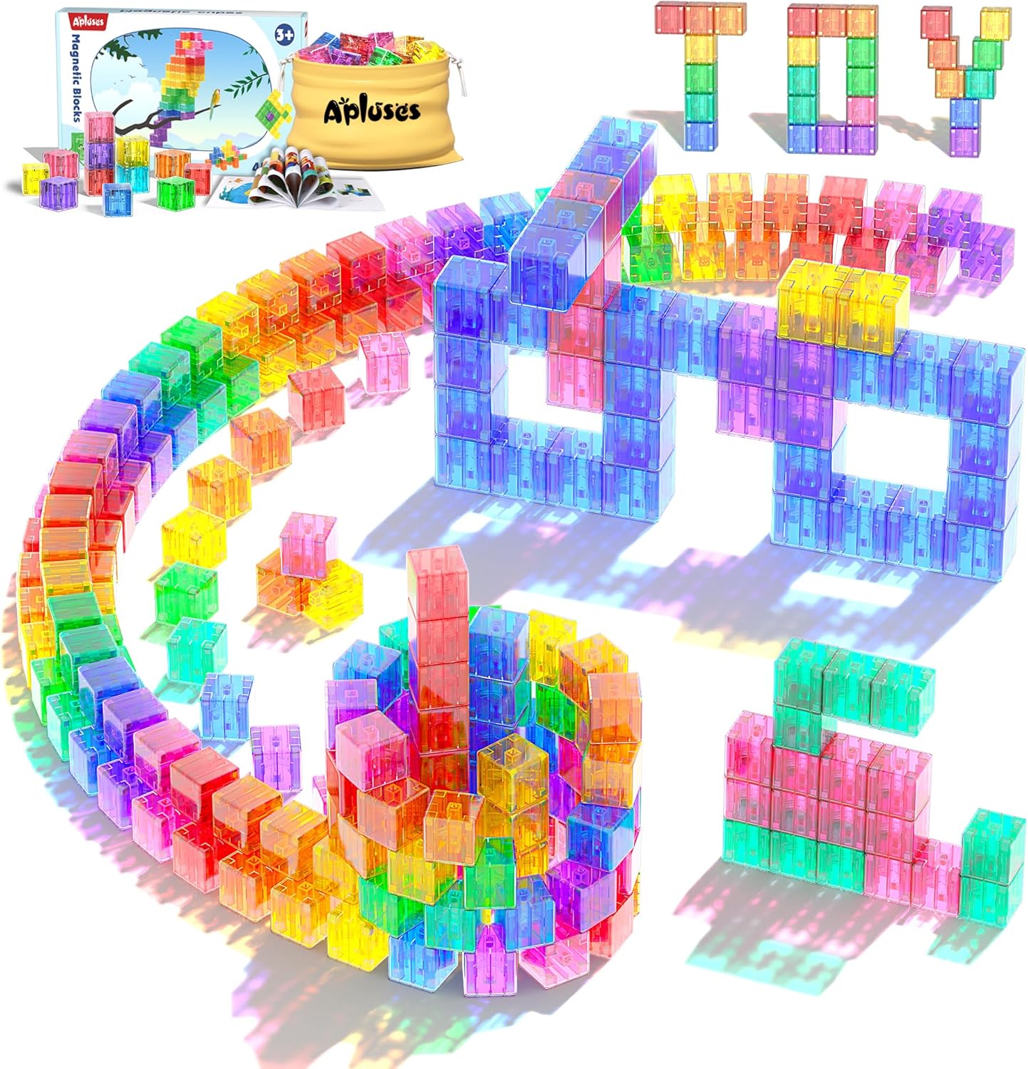 Apluses 45PCS Magnetic Blocks 45-piece set for toddlers 🧩