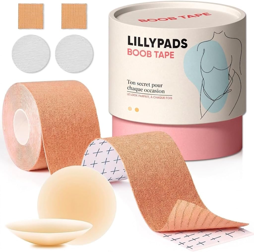 Detalle de Lillypads® Premium Boob Tape – Bande Adhésive Poitrine avec Cache-Tétons en Silicone