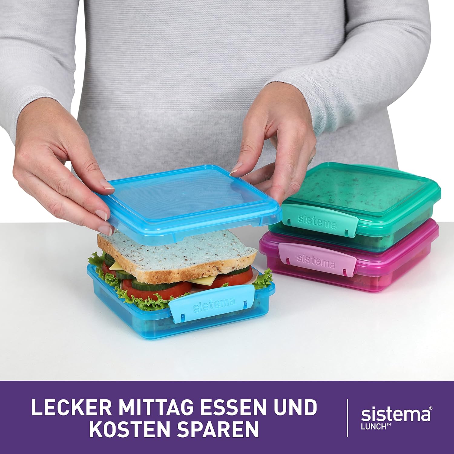 Thumbnail 4 de Sistema Lunch fiambreras para sándwiches | Prácticos recipientes 🍱