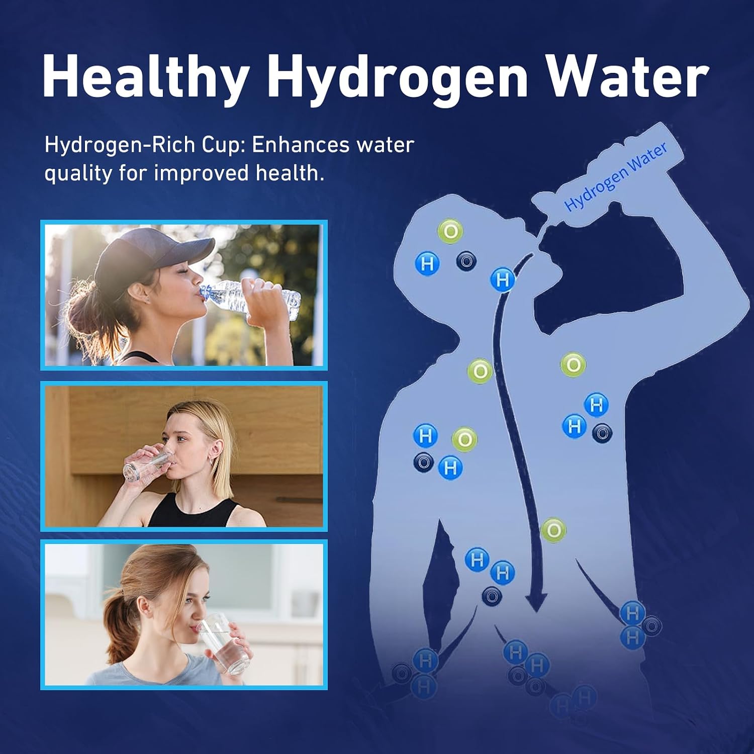 Thumbnail 1 de Hydrogen Water Bottle 420ml: Portable Hydrogen Water Generator