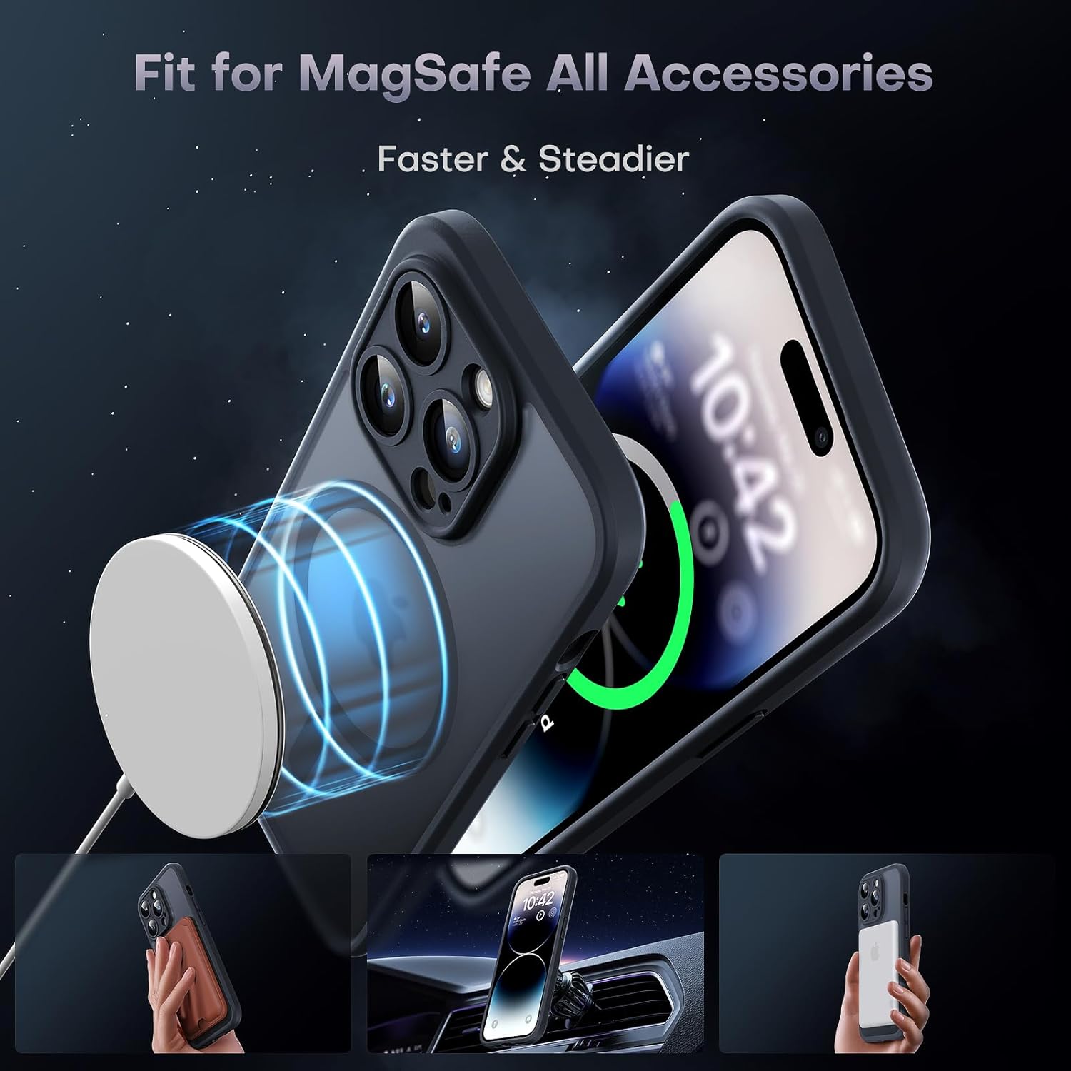Thumbnail 2 de TOCOL Magnetic iPhone 14 Pro Case 6.1-Inch with MagSafe