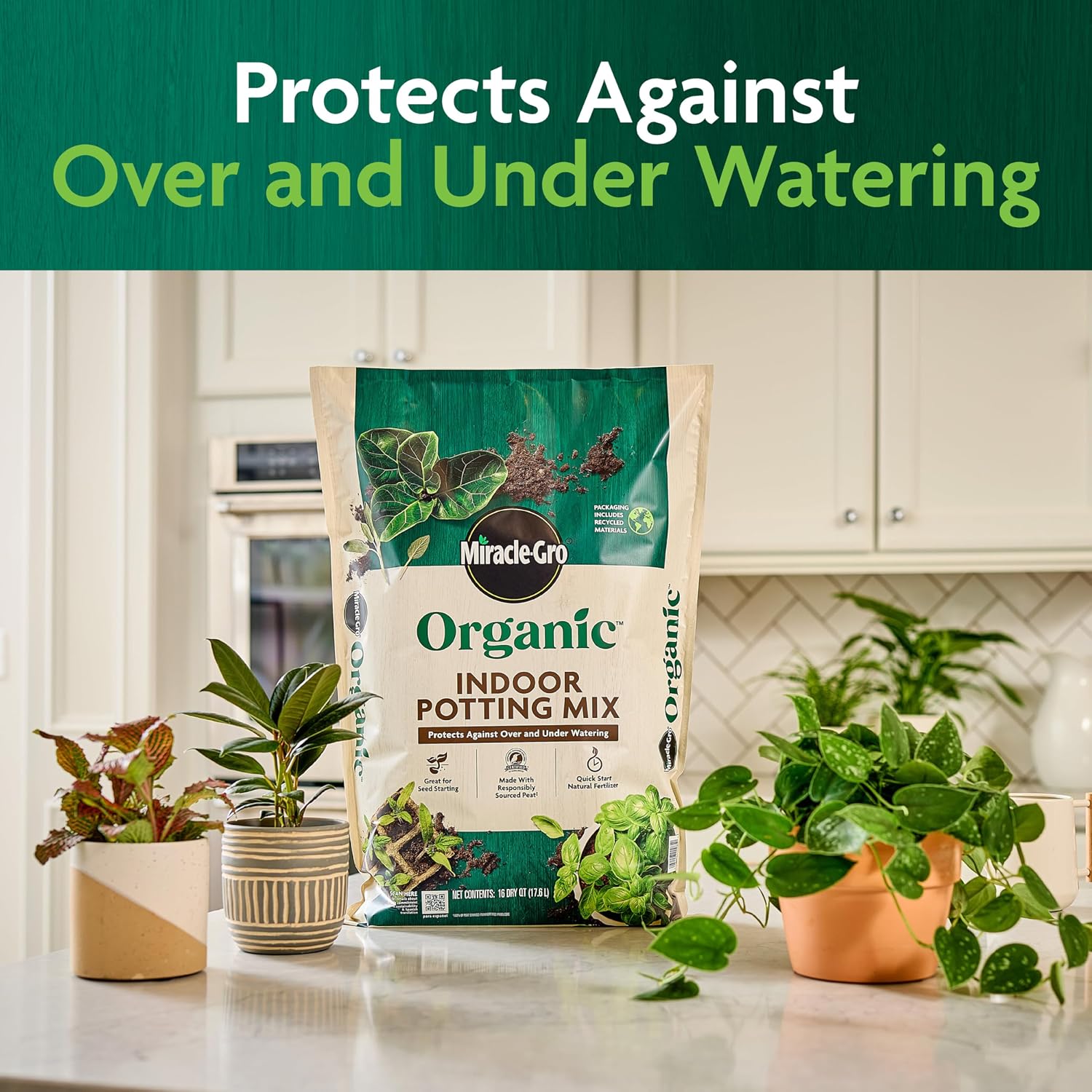 Detalle 2 de Miracle-Gro Organic Indoor Potting Mix, 16 qt