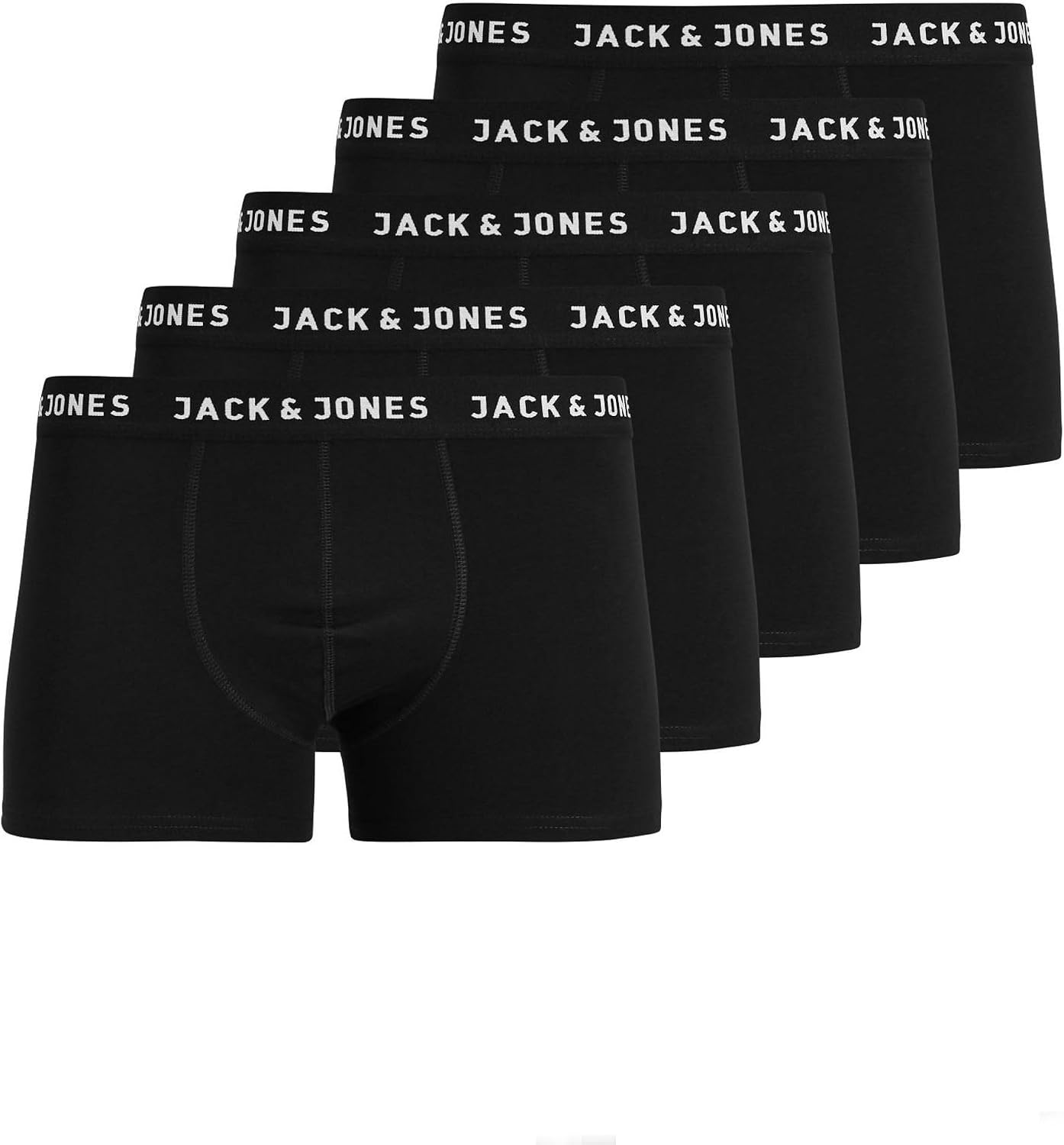 Detalle de JACK & JONES Jachuey Trunks 5 Pack NOOS calzoncillos boxer para hombre (negro, L)