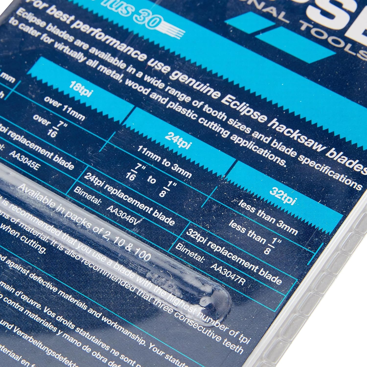 Detalle de Eclipse Professional Tools 15TND Mini archet de scie à main, Bleu