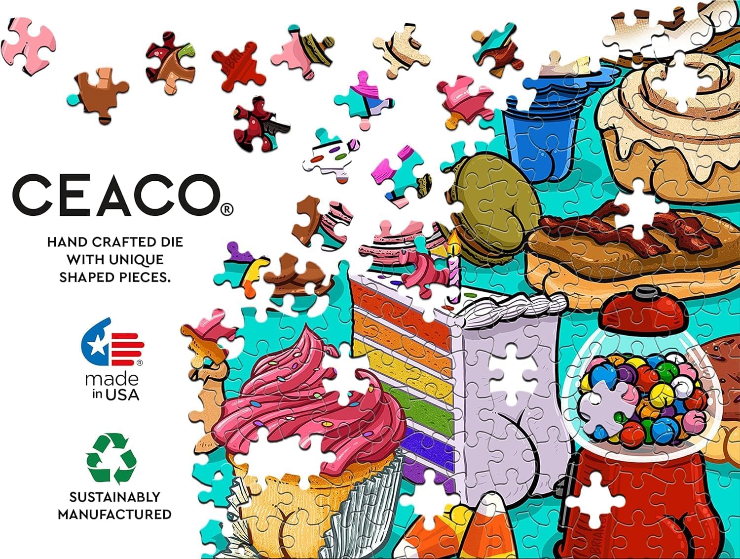 Detalle de Ceaco Brian Cook Butts on Things Sweet Cheeks 500-Piece Jigsaw Puzzle