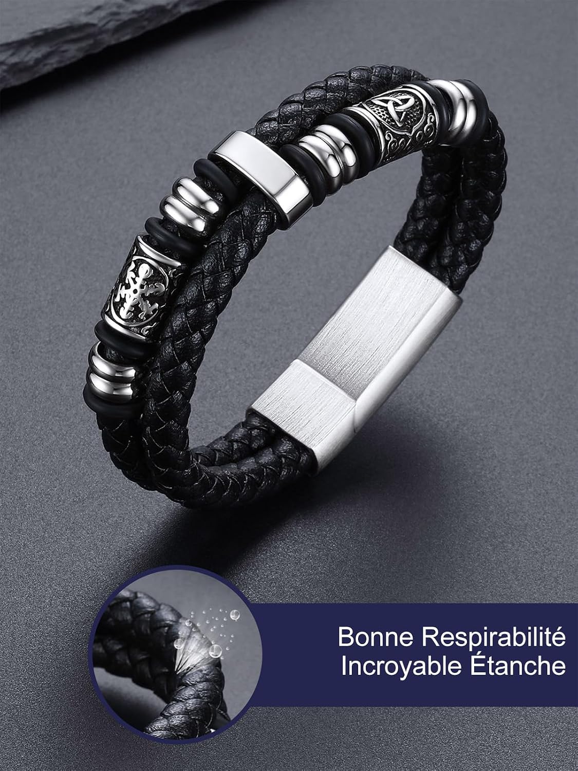 Thumbnail 5 de Bandmax Bracelet Cuir 25 cm