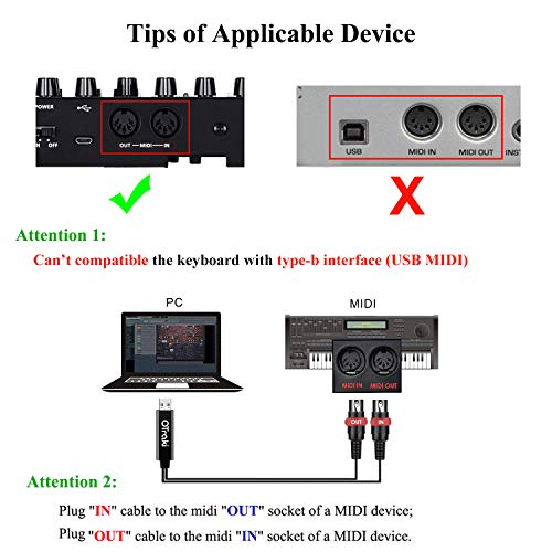 Detalle 2 de OTraki câble MIDI USB 3 m
