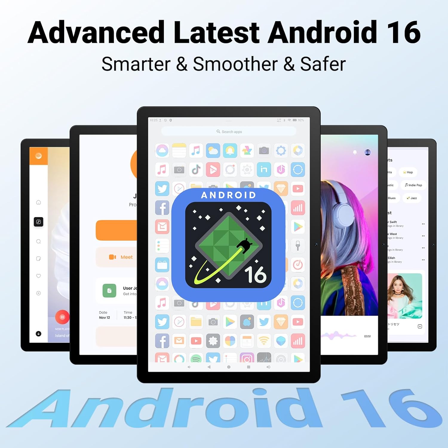 Thumbnail 1 de MUISOO Android 16 Tablet with Gemini AI, 10.1", 34GB RAM + 128GB ROM, expandable to 1TB